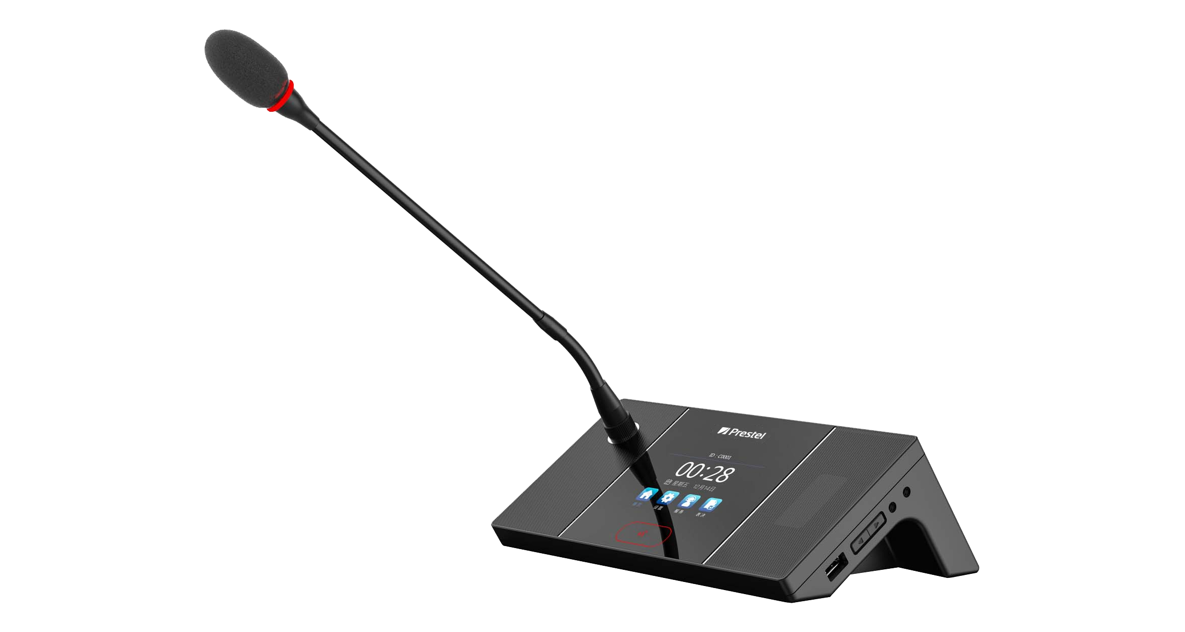 Настольный пульт делегата с электронной именной табличкой Prestel DCS-NPU1D