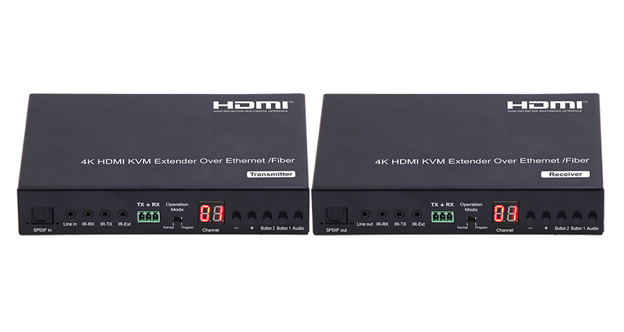 Передатчик сигнала 4K HDMI по LAN и по оптике Prestel TTP-KVM-A