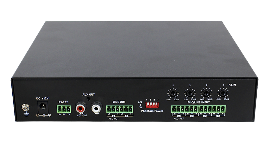 Аудиопроцессор Dante и аналоговое аудио автоматический 4x2 каналов Prestel DAP-0402A