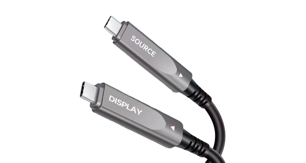 Кабель гибридный оптический USB 32 Gen2 Type C поддержка DP14 PD 100 Вт 15 м Prestel UCC322-015