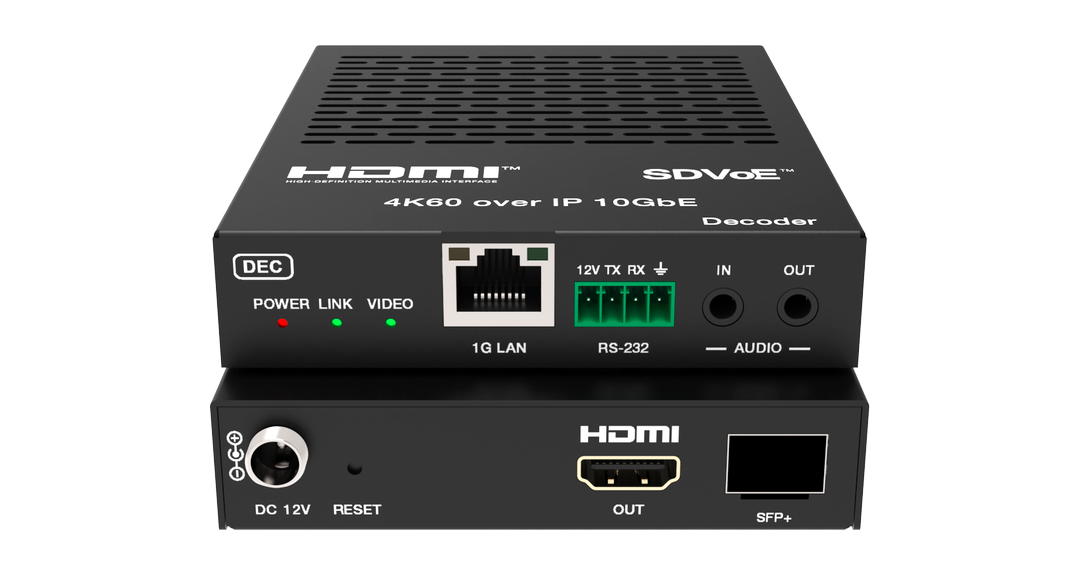 Приемник сигналов HDMI 4K по IP 10G с обработкой видеостены Prestel IPN-4KSDVOE-DECP