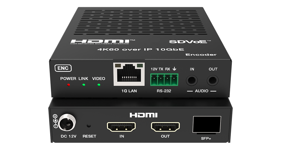 Передатчик сигналов HDMI 4K по IP 10G с обработкой видеостены Prestel IPN-4KSDVOE-ENCP
