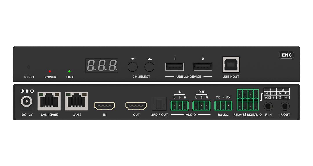 ���������� TX-HDMI 4K60 c USB � ����� ��������� Dante �� IP Prestel IPN-4KJ2000PTX-D