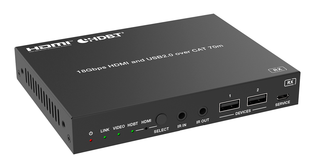 Набор из презентационного коммутатора 3 HDMI 20 и 2 USB-C в HDMI 20 и HDBaseT с USB 20 KVM Prestel SWHC-PU4K51MVS