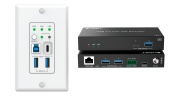 Удлинитель сигнала USB 32 на 100 метров с декоративной встраиваемой панелью Prestel EHD-USB100D Удлинитель сигнала USB 32 на 100 метров с декоративной встраиваемой панелью Prestel EHD-USB100D