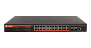 ����������� 24-�������� ������� ���������� PoE L3 450 �� Prestel NS3-24C1-450P-4F10